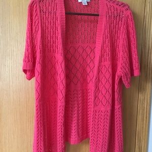 Coral cardigan size 1X